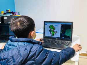 用點陣的方式，學習麥塊的基本操作